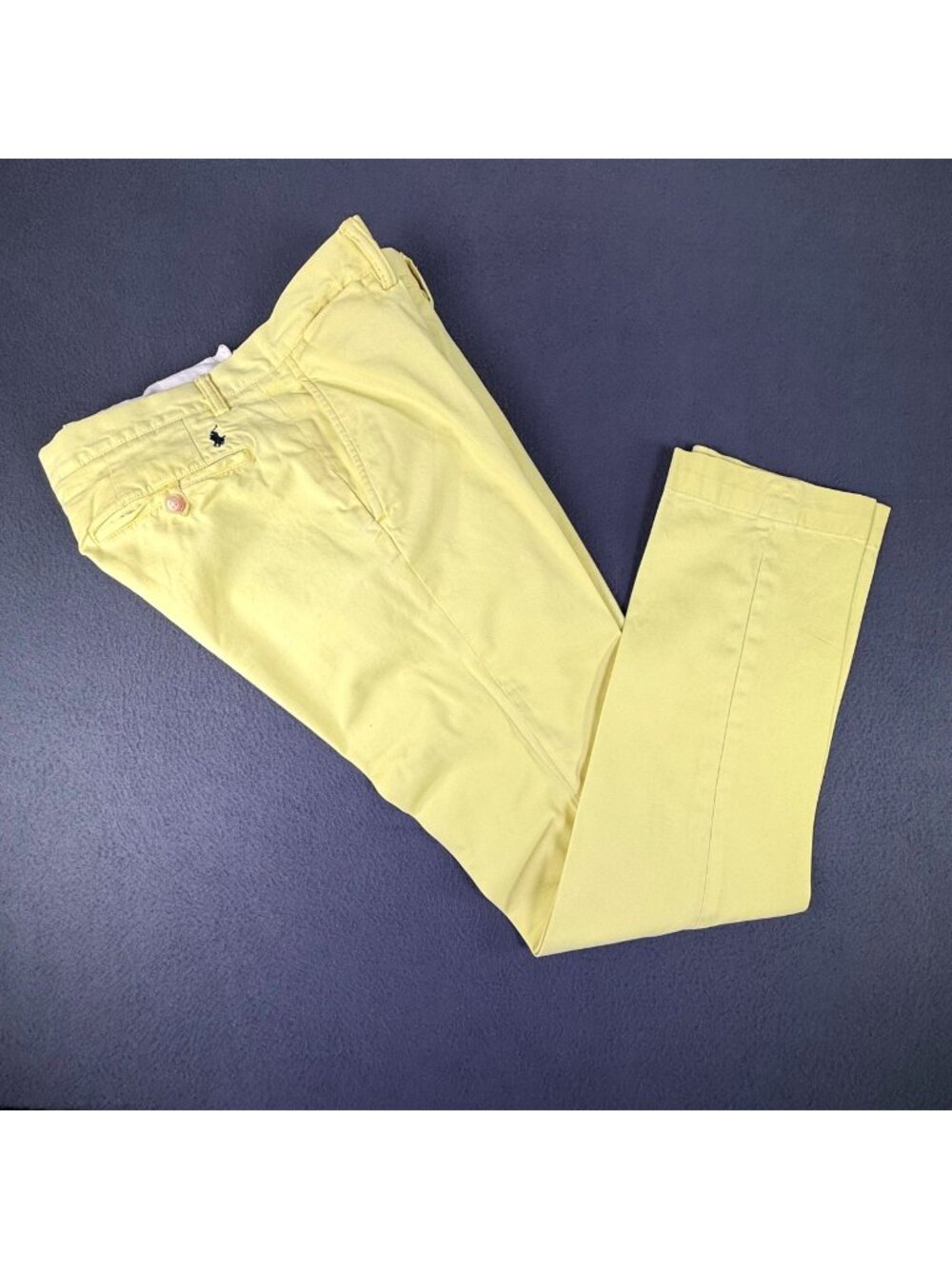 Polo Ralph Lauren Men Yellow Stretch Straight Fit Chino 7oz Twill Pant 32x32
